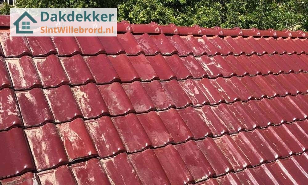 Rood pannendak aangelegd door dakdekker Rood pannendak aangelegd door dakdekker